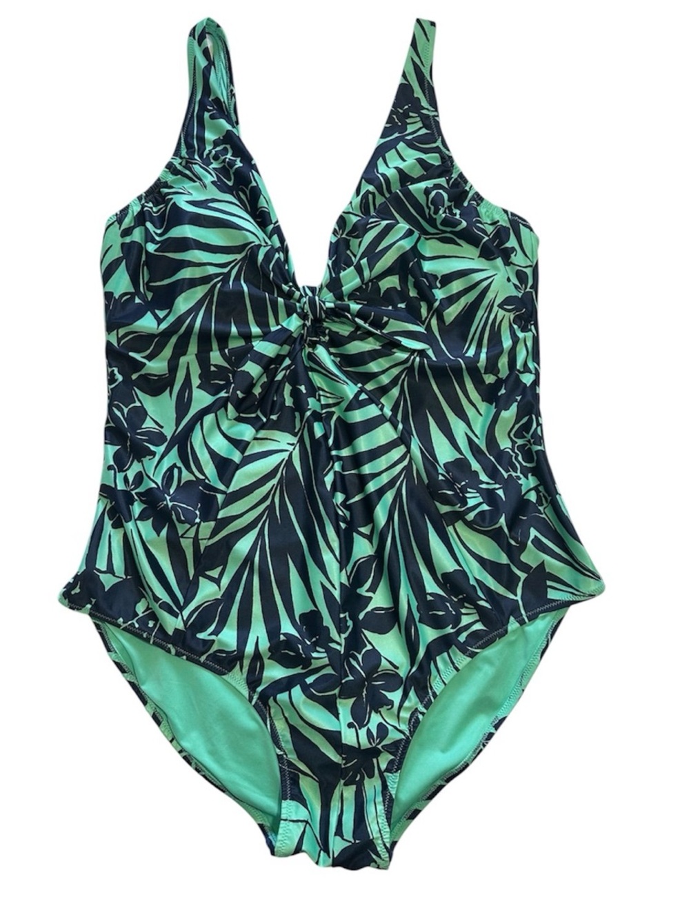 Alyned Women's one piece navy and aqua swimsuit Size XXL
